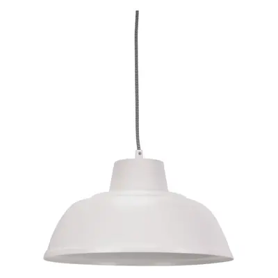 ValueLights Morris White Drop Pendant Ceiling Light with LED Bulb