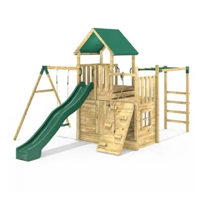 (M10 Single Swing) Rebo Modular Wooden Climbing Frame Adventure Playset - M10