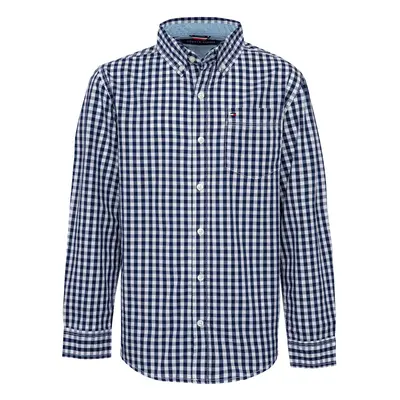 Tommy Hilfiger Boys' Long Sleeve Woven Button-Down Shirt Baxter Blue