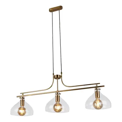 Searchlight Margarita Light Bar Pendant Brass, Glass