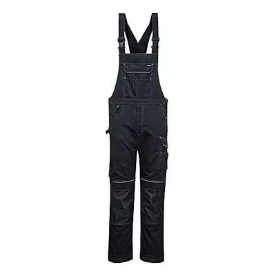 PW3 Work Bib and Brace, Size: S, Colour: Black, PW346BKRS