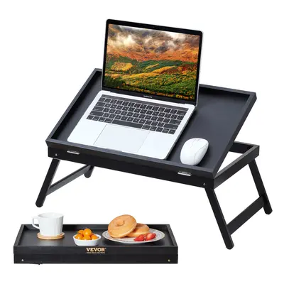 VEVOR Bamboo Bed Tray Breakfast Serving Table Laptop Desk with Foldable Legs