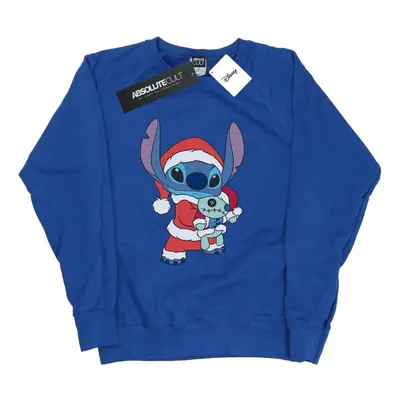 (XXL, Royal Blue) Disney Womens/Ladies Lilo And Stitch Stitch Christmas Sweatshirt