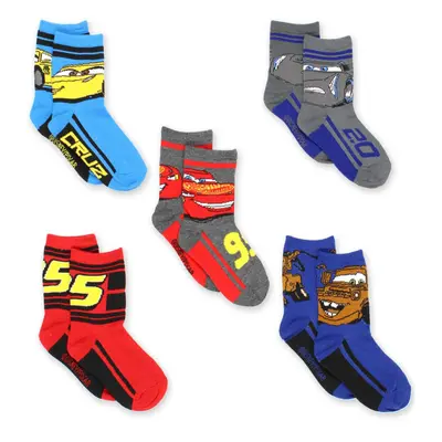 Disney Cars Boys Toddler pack Crew Socks (Shoe: (Sock: 6-8)