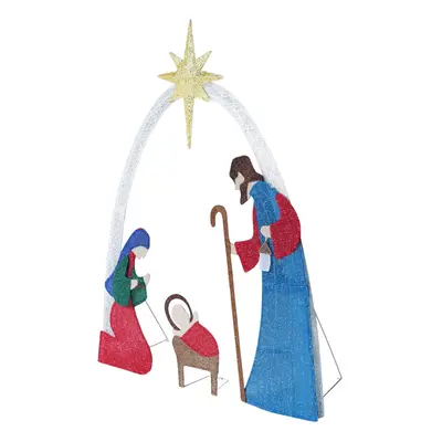 (A) Light Scene Silhouette Indoor Outdoor Christmas Decorations, Christmas Acrylic Nativity Nati