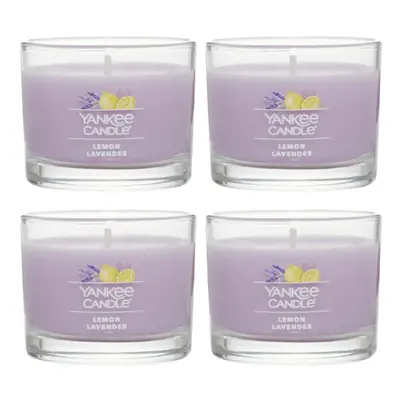 Yankee Candle Signature Votive Mini Candle Jar Lemon Lavender Scent Natural Soy Wax Blend Candle