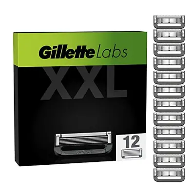 Labs Razor Blades Men, Pack of Razor Blade Refills, Compatible with GilletteLabs with Exfoliatin