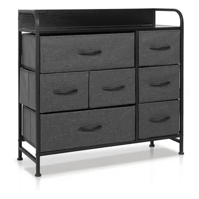 (Grey - drawer) 5/7-Drawer Fabric Chest of Drawer Bedroom Dresser