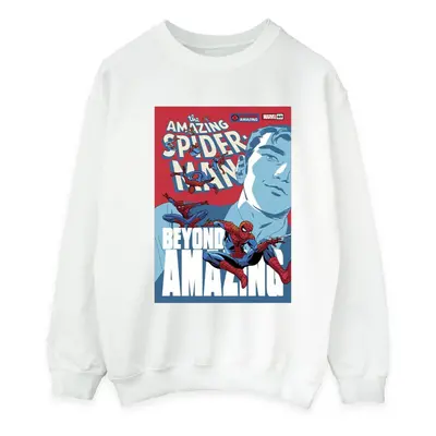 (XL, White) Marvel Mens Spider-Man Beyond Amazing Cover Sweatshirt