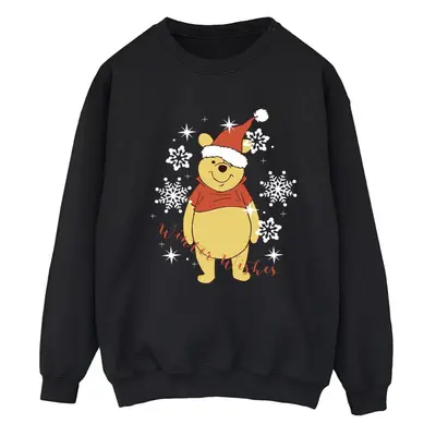 (M, Black) Disney Womens/Ladies Winnie The Pooh Winter Wishes Sweatshirt