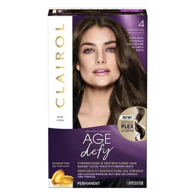 Clairol Age Defy Permanent Hair Dye Dark Brown Hair Color Count