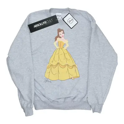 (L, Heather Grey) Disney Princess Womens/Ladies Classic Belle Sweatshirt