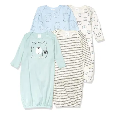 Gerber Unisex Baby Boy and Girls 4-Pack Sleeper Gown Bear Preemie