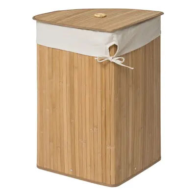 Premier Housewares Kankyo Natural Bamboo Corner Laundry Hamper