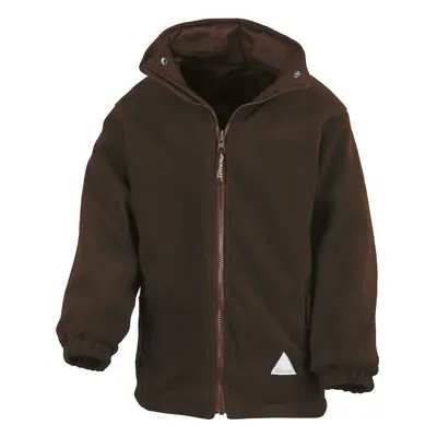 (13/14, Brown) Result Childrens/Kids Reversible Storm Stuff Anti Pilling Fleece Waterproof Jacke