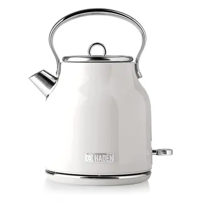 Haden Heritage White Electric Kettle - Energy Efficient 1.7 Litre