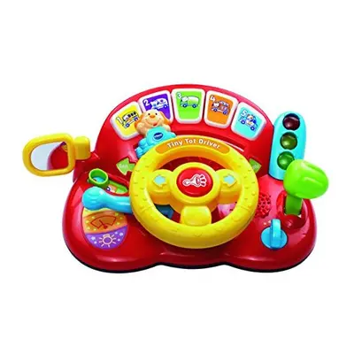 VTech Baby Tiny Tot Driver, Roleplay Steering Wheel for Toddlers, Interactive Driving Toy, Prete