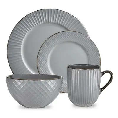 Tower Kitchen Retro Empire Grey Piece Dinnerware Plates Mugs Bowls Set