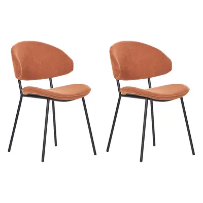 Set of Dining Chairs KIANA Orange