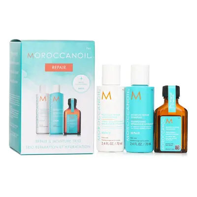 Moroccanoil - Repair & Moisture Trio Set: Moisture Repair Shampoo 70ml + Moisture Repair Conditi