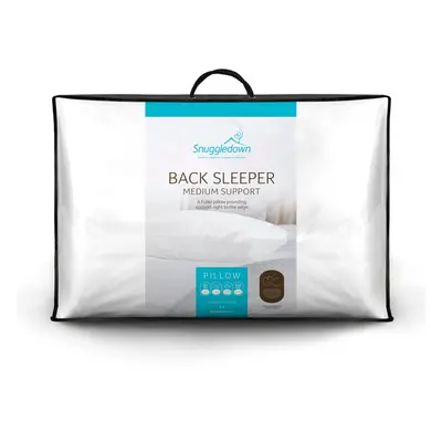 (Medium Pillow, Pack) Snuggledown Luxurious Back Sleeper Pillow UK Made