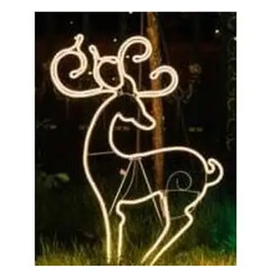 Large Reindeer Rope Light Silhouette PreLit Warm White LED Lights