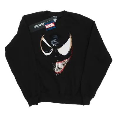 (M, Black) Marvel Mens Venom Split Face Sweatshirt