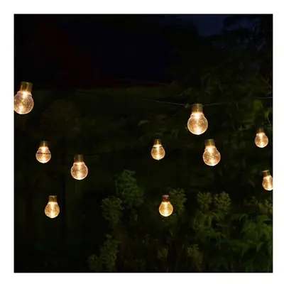 Solar Powered Festoon Lights - Set of Warm White LED Lights Garden