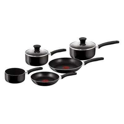 (5 Piece Pan Set, Black) B470S544 Delight Piece Non Stick Pan Set (14 cm Milk, 16/18 cm Saucepan