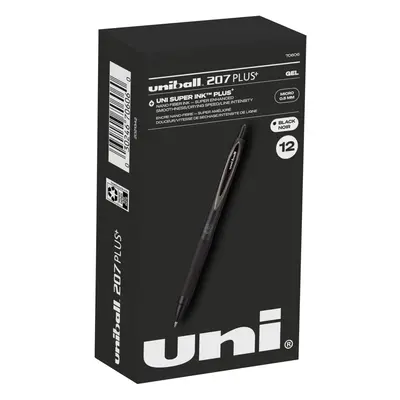 uni-ball Plus+ Retractable Rollerball Gel Pens Pack in Black wi