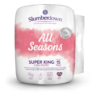 (15 Tog All Seasons, Super King) Slumberdown Combi Duvet UK Made