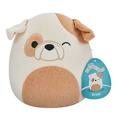 Squishmallows SQCR04082 7.5" Winking Bulldog-Add Brock to Your Squad, Ultrasoft Stuffed Animal T