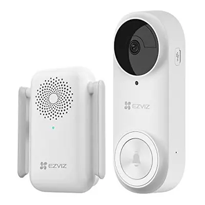 2K Video Doorbell BatteryPowered Wireless Kit with Chime 3MP Resolution AI Human Detection 4Mont