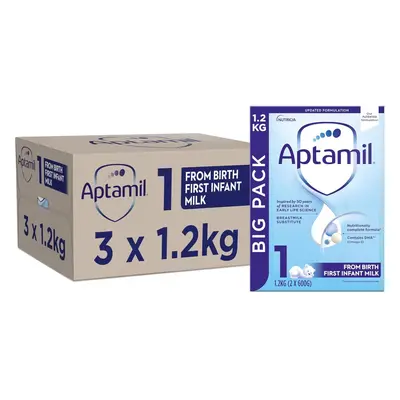 Aptamil First Baby Milk Powder, From Birth, 1.2K (Pack of 3)