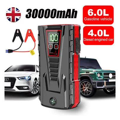 30000mAh 12V Car Jump Starter Pack Booster Battery Charger Emergency Power Bank