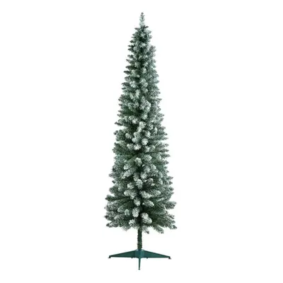 Home 6ft Snow Tipped Pencil Christmas Tree - Green