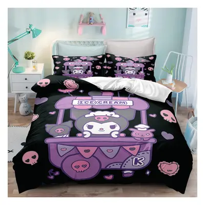 (Style 09, Single(135X200CM/2PCS)) kuromi Kids Bedding Single Double Duvet Cover UK