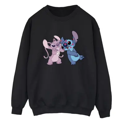 (XL, Black) Disney Womens/Ladies Lilo & Stitch Kisses Sweatshirt