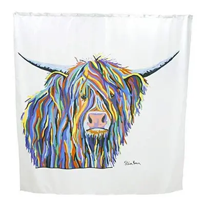 Croydex AF304022H Angus McCoo Art by Steven Brown Shower Curtain with Hygiene 'N' Clean Anti-Mic