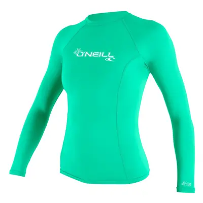 O'Neill Wetsuits UV Sun Protection Womens Basic Skins Long Sleeve Crew Sun Shirt Rash Guard Seag