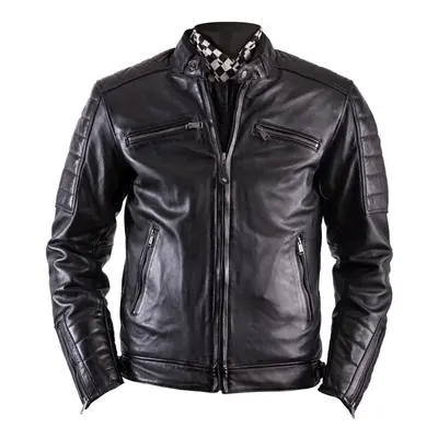 (M) Helstons Cruiser Rag Leather Jacket Black