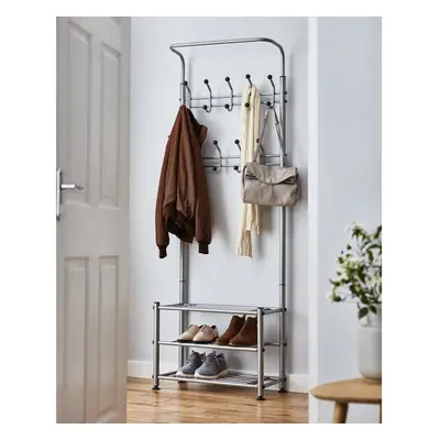 Multi Purpose Stand Hooks For Clothes Shoes Hats Bags - Grey