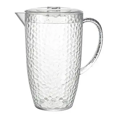 Bello Dimple Clear Plastic Reusable Litre Picnic Water Jug Pitcher with Lid