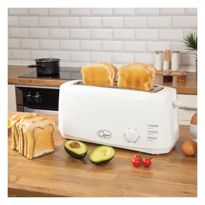 Quest 4-Slice Toaster with Extra Wide Slots / 1400W, White