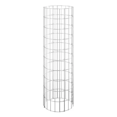 (? x cm) vidaXL Circular Gabion Pole Garden Gabion Basket Gabion Cage Galvanised Steel