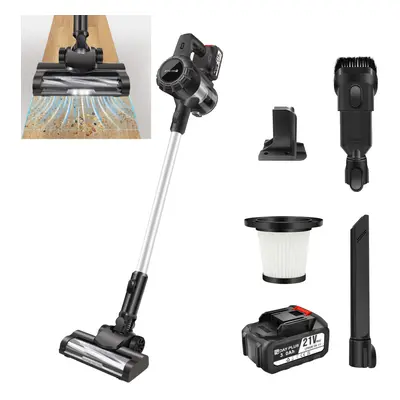 (with Batteries) Cordless Vacuum Cleaner Pet Tool 140W 15000pa Stick Vacuum Up to 65min Runtime 