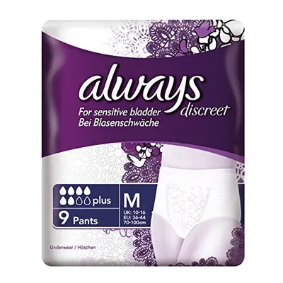 Always Discreet Sensitive Bladder Underwear Incontinence Pants Plus Medium Pants