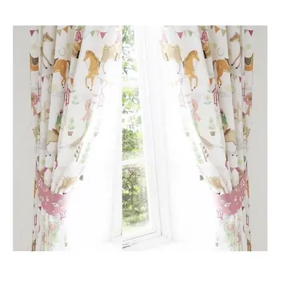 Horse Show Pink Horse Curtains 66x72"