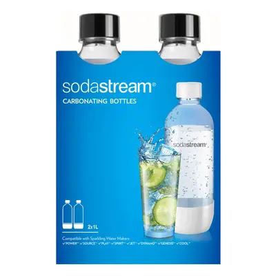 SodaStream Classic Dishwasher Safe 1L Carbonating Bottle Pack of (Black)