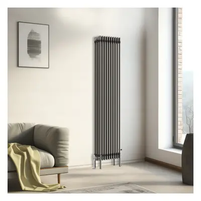 (1800x470mm - Column) Traditional Cast Iron Style Radiator Raw Metal Central Heating Column